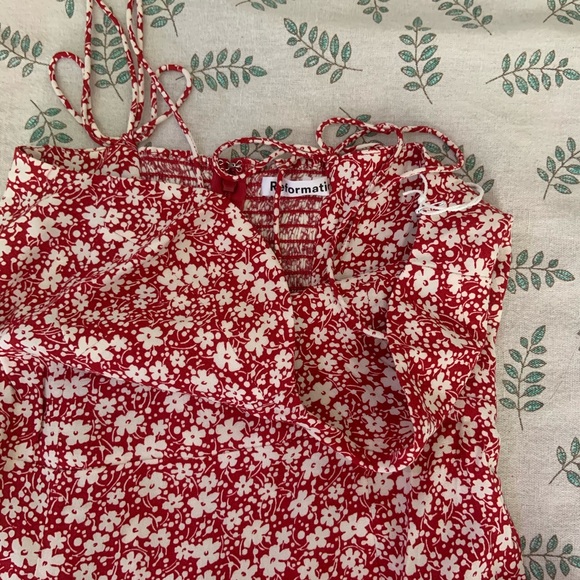 Reformation Red Floral Dress - Picture 7 of 8